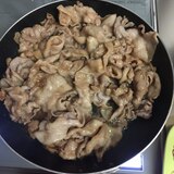 豚コマ肉の簡単しょうが焼き